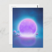 Pink Glows Planet Postkarte (Vorne/Hinten)