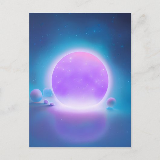 Pink Glows Planet Postkarte (Vorderseite)