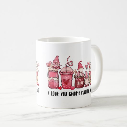 PINK GNOMES COFFEE CUPS VALENTINE'S DAY TASSE (VorderseiteRechts)