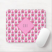 Pink Gnomes Hearts Monogram Woodland Niedlich Mousepad (Mit Mouse)
