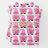 Pink Gnomes Hearts Woodland Skandinavien Niedlich Geschenkpapier Set (Beispiel)