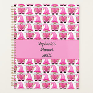 Pink Gnomes Hearts Woodland Skandinavien Niedlich Planer