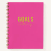 Pink Goals Personalisiertes Notebook zu tun Liste Notizblock (Vorderseite)