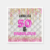 Pink Gold 50 Fabulous 50. Serviette (Vorderseite)