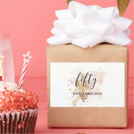 Pink Gold 50 und fabelhaft 50. Geburtstag Rechteckiger Aufkleber