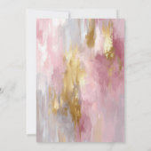 Pink Gold 65. Geburtstagsfeier Einladung (Rückseite)