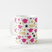 Pink Gold Abschluss Muster Kaffeetasse (Vorderseite Links)
