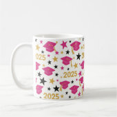 Pink Gold Abschluss Muster Kaffeetasse (Links)