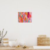 Pink Gold Abstract Preppy Dorm Decor Poster (Küche)