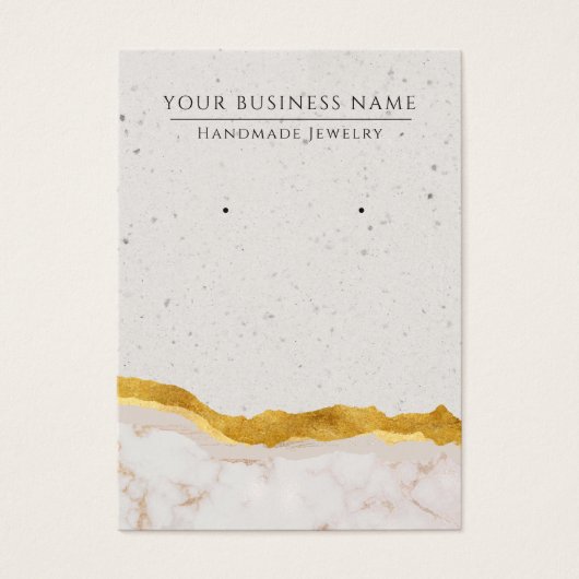 Pink Gold Abstrakt Modern Earring Display Cards (Vorderseite)