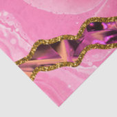 Pink & Gold Agate Geode Glitzer Seidenpapier (Ausschnitt)