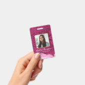 Pink Gold Agate Marble Business Company ID Ausweis (Handheld)