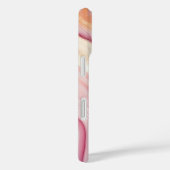 Pink Gold Agate Modern Stilvoller Name Case-Mate iPhone Hülle (Rückseite / Rechts)