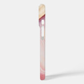 Pink Gold Agate Moderner Chic Name Case-Mate iPhone Hülle (Rückseite / Links)