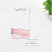 Pink Gold Agate Script Earring Display Card (Schreibtisch)