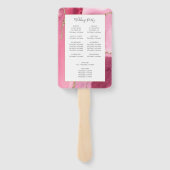 Pink Gold Agate Wedding Program Fächer (Rückseite)