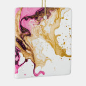 Pink Gold Alkohol Tinte Rauchschlauch Keramikornament (Rechts)