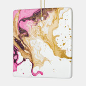 Pink Gold Alkohol Tinte Rauchschlauch Keramikornament (Links)