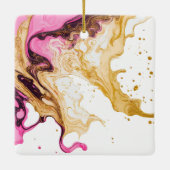 Pink Gold Alkohol Tinte Rauchschlauch Keramikornament (Rückseite)