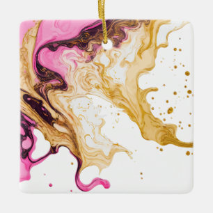 Pink Gold Alkohol Tinte Rauchschlauch Keramikornament