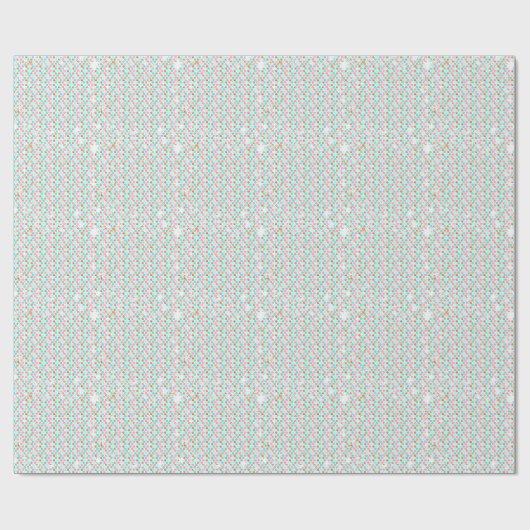 Pink Gold & Aqua Polka Dots Geschenkpapier (Flach)