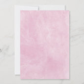 Pink Gold Aquarell Blume Girl Baby Dusche Einladung (Rückseite)