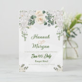 Pink Gold Aquarellfarben Brautparty Brunch Einladung (Stehend Vorderseite)