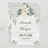 Pink Gold Aquarellfarben Brautparty Brunch Einladung (Vorne/Hinten)