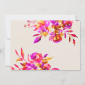 Pink Gold Aquarellfarben Brautparty Brunch Einladung (Rückseite)