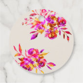 Pink Gold Aquarellfarben Brautparty Brunch Geschenkanhänger (Rückseite)