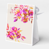 Pink Gold Aquarellfarben Brautparty Brunch Geschenkschachtel (Rückseite)