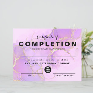 Pink Gold Aquarellfarbenzertifikat
