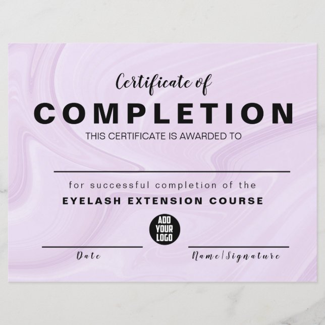 Pink Gold Aquarellfarbenzertifikat (Vorderseite)