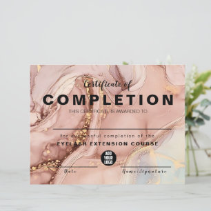 Pink Gold Aquarellfarbenzertifikat