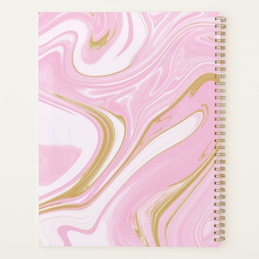 Pink & Gold-Ästhetik-Affirmator-Planer Planer (Rückseite)