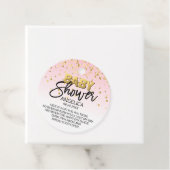 Pink Gold Baby Dusche Kerze Votive Gefallen Geschenkanhänger (Beispiel)