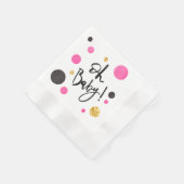 Pink & Gold Baby Dusche Napkins für Mädchen - Oh B Serviette (Ecke)