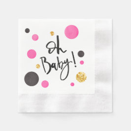 Pink & Gold Baby Dusche Napkins für Mädchen - Oh B Serviette
