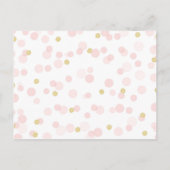 Pink & Gold Baby Dusche Raten Sie die Preis-Spiel- Einladungspostkarte (Rückseite)