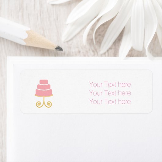 Pink & Gold Bakery Cake Address Labels (Insitu)