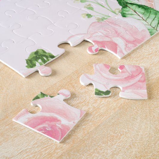 Pink & Gold Ballerina Dance Themed Custom Name Puzzle (Seite)