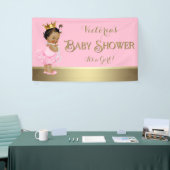 Pink Gold Ballerina Tutu Pearl Baby Dusche Banner (Messeveranstaltung)