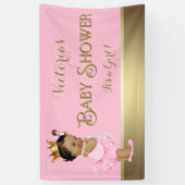 Pink Gold Ballerina Tutu Pearl Baby Dusche Banner (Vertikal)