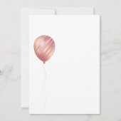 Pink & Gold Ballon Baby oder Brautparty per Mail Einladung (Rückseite)