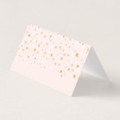 Pink Gold Balloons Girl Birthday Party Platzkarte (Rückseite)