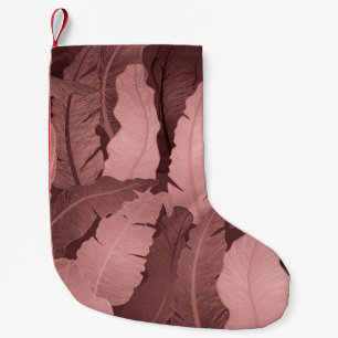 Pink Gold Banana Blätter: Luxus Kleiner Weihnachtsstrumpf