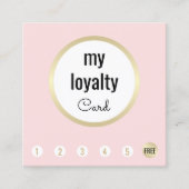 Pink Gold Beauty Salon Kundenloyalty 6 Punch Treuekarte (Vorderseite)