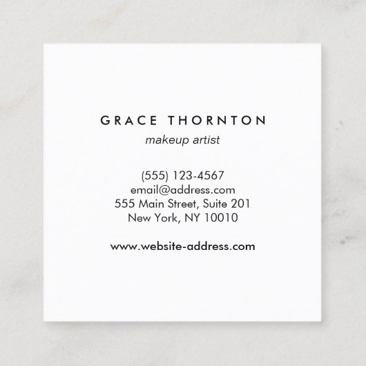 Pink Gold Beauty Salon Kundenloyalty 6 Punch Treuekarte (Rückseite)