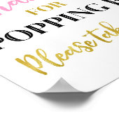 Pink Gold Black Confetti Dank Popping durch Unterz Poster (Ecke)