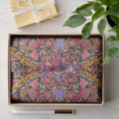 Pink Gold Blue Persian Floral Peacock Decoupage Seidenpapier (Geschenk)